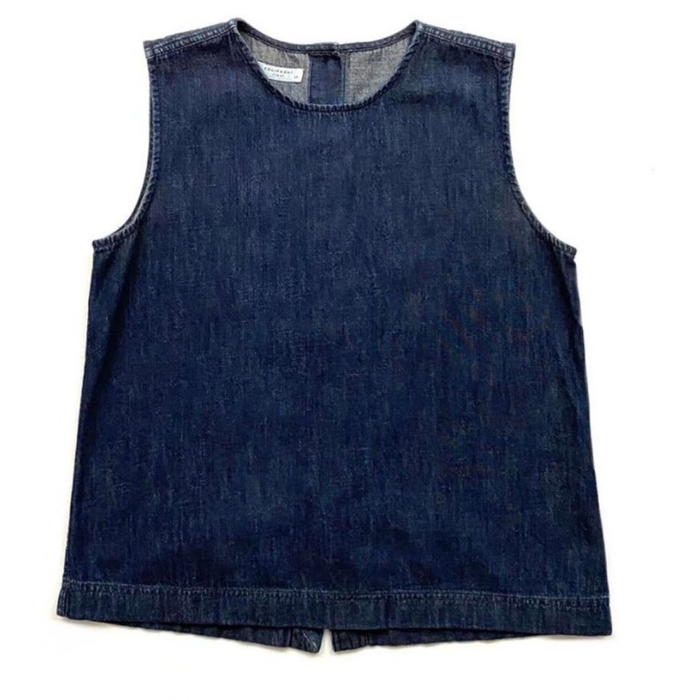 Equipment demin sleeveless top